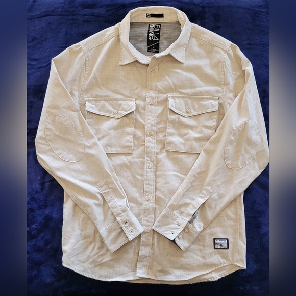 Billabong Shirts Billabong Cream Classic Mens Large Buttonup Long